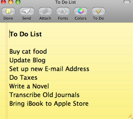 To Do list